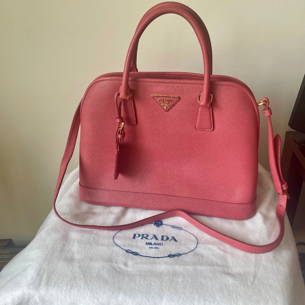 Prada TAMARIS  Saffiano Lux BN2558 Leather Tote